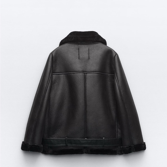 Faux leather and fur biker jacket - Picture 2 of 7